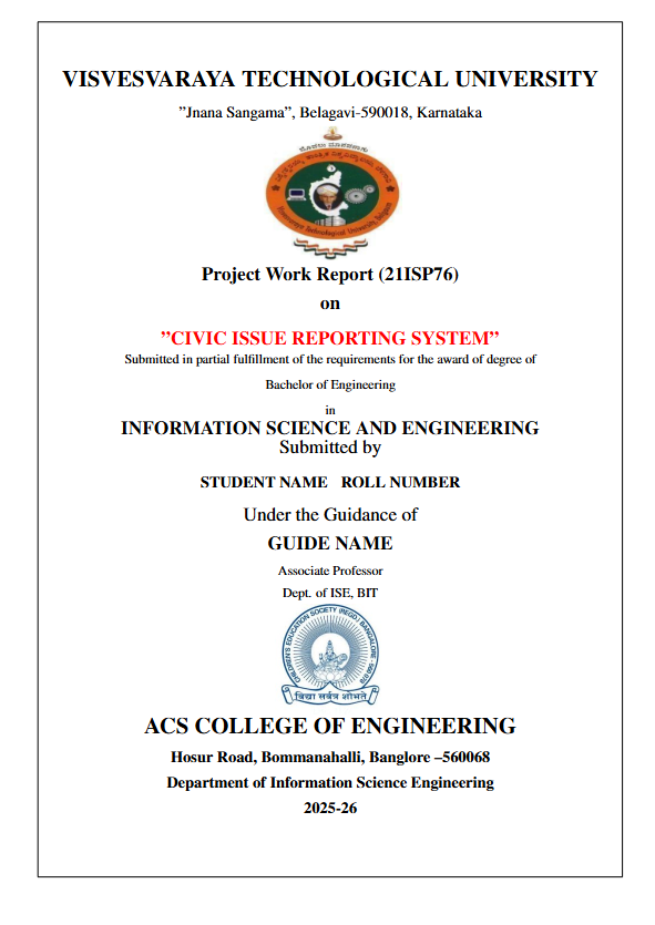 Civic Issue Reporting System